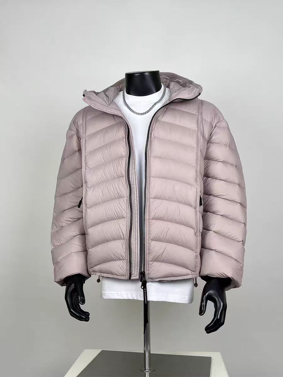 Minimalist Cropped Quilted Puffer Jacket | Men's Hooded Warm Outerwear
